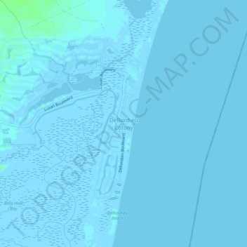 DeBordieu Colony topographic map, elevation, terrain