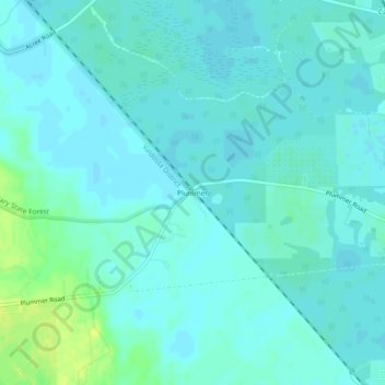 Plummer topographic map, elevation, terrain