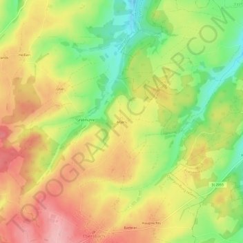 Algers topographic map, elevation, terrain