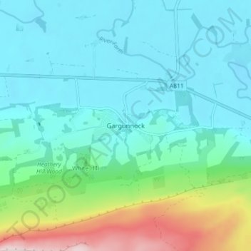 Gargunnock topographic map, elevation, terrain