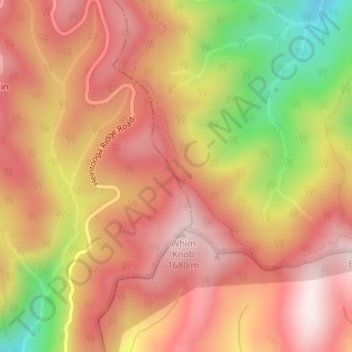 Sugartree Licks topographic map, elevation, terrain