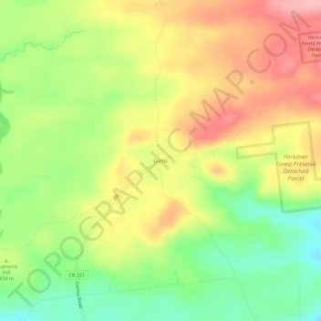 Curtis topographic map, elevation, terrain