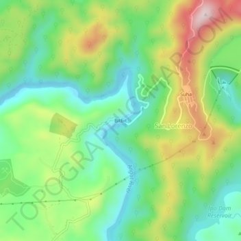 San Mateo topographic map, elevation, terrain