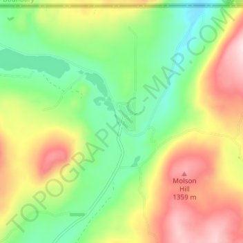 Molson topographic map, elevation, terrain