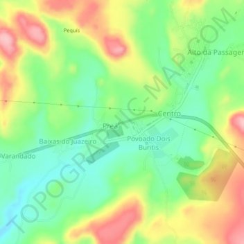 Alto Alegre topographic map, elevation, terrain