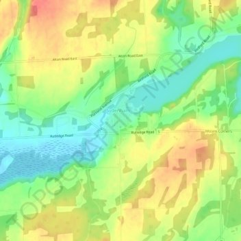 Sydenham topographic map, elevation, terrain