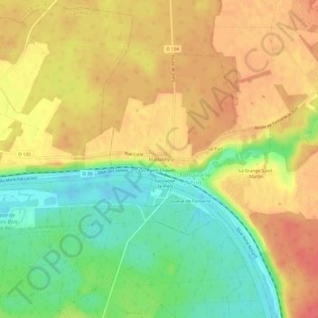 Massoury topographic map, elevation, terrain