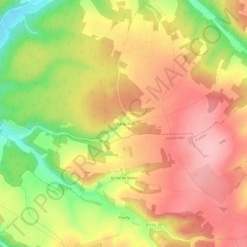 Le Val du Puits topographic map, elevation, terrain