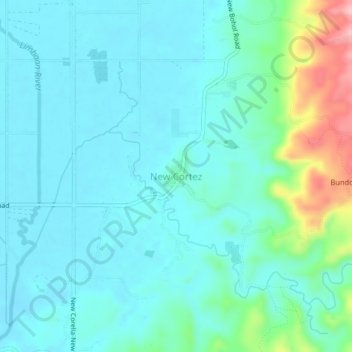 New Cortez topographic map, elevation, terrain
