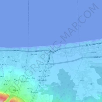 Royan topographic map, elevation, terrain