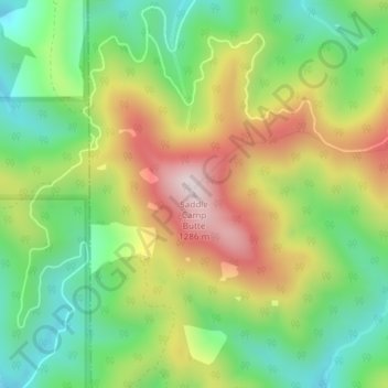 Saddle Camp Butte topographic map, elevation, terrain