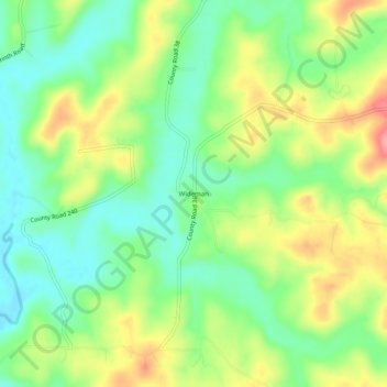 Wideman topographic map, elevation, terrain