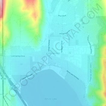 Cold Springs topographic map, elevation, terrain