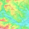 Ossett topographic map, elevation, terrain