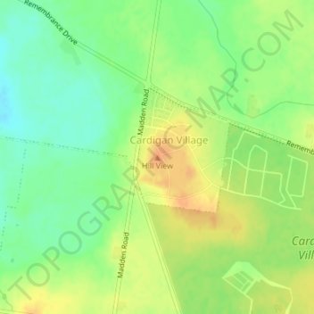 Hill View topographic map, elevation, terrain