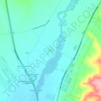 Bitik topographic map, elevation, terrain