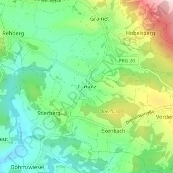 Fürholz topographic map, elevation, terrain