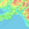 Swansea topographic map, elevation, terrain