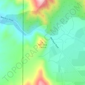 Red Rock topographic map, elevation, terrain