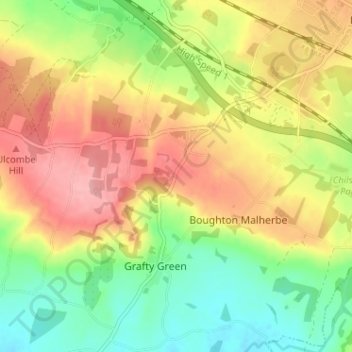 Liverton Street topographic map, elevation, terrain