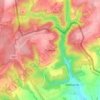 Parette topographic map, elevation, terrain