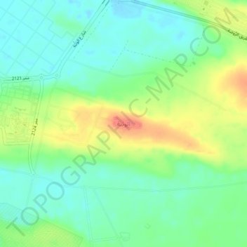 Al Wathba topographic map, elevation, terrain