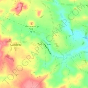 Tadmarton topographic map, elevation, terrain