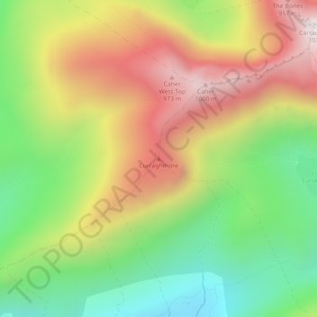 Curraghmore topographic map, elevation, terrain