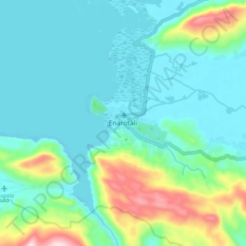 Enarotali topographic map, elevation, terrain