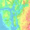 Egersund topographic map, elevation, terrain