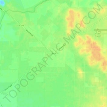 Dillard topographic map, elevation, terrain