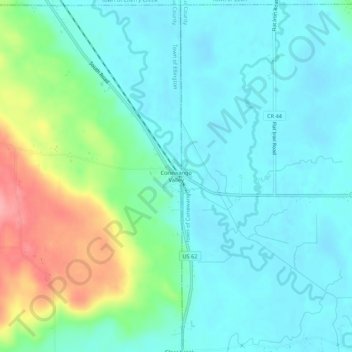 Conewango Valley topographic map, elevation, terrain