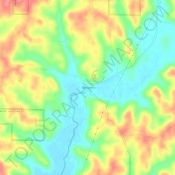 Bristow topographic map, elevation, terrain