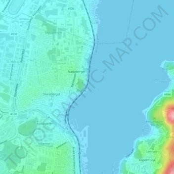 Midle topographic map, elevation, terrain
