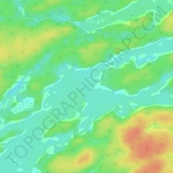 Dollars Lake topographic map, elevation, terrain