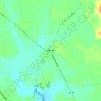 Hillsboro topographic map, elevation, terrain