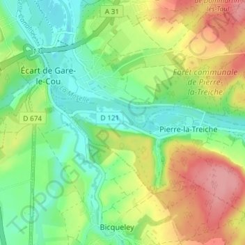 La Rochotte topographic map, elevation, terrain