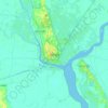 Yangon topographic map, elevation, terrain