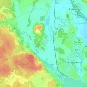 Riby topographic map, elevation, terrain