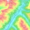 Davos topographic map, elevation, terrain
