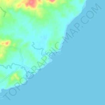 Calumpang topographic map, elevation, terrain