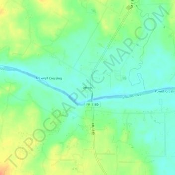 Dennis topographic map, elevation, terrain