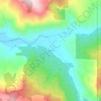 Disston topographic map, elevation, terrain