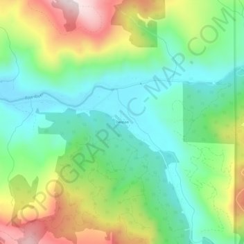 Disston topographic map, elevation, terrain