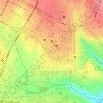 Wereda 11 Administration Office topographic map, elevation, terrain
