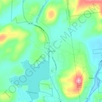 Lake Colby topographic map, elevation, terrain