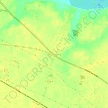 Muratganj topographic map, elevation, terrain