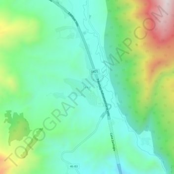 Tekir topographic map, elevation, terrain