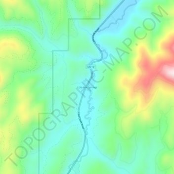 Lolo Hot Springs topographic map, elevation, terrain