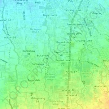 Bayan Luma VI topographic map, elevation, terrain